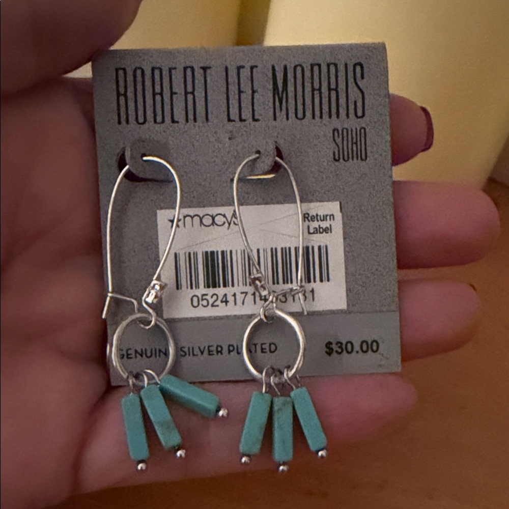 Robert Lee Morris Silver and Turquoise Earrings